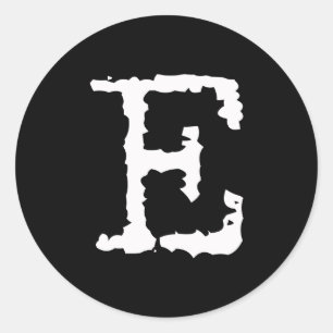 Adesivo Redondo Letra E