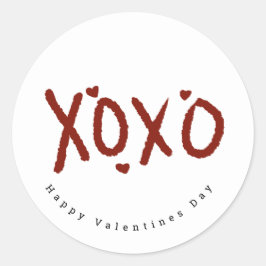 Adesivo Redondo Letra em nuvem do Dia dos Namorados Feliz Minimali