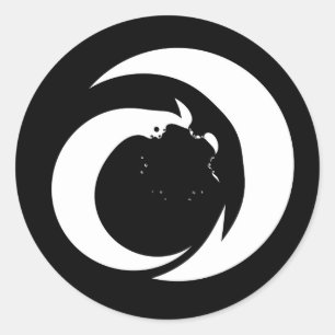 Adesivo Redondo Letra Estilizada "A" Monograma Art