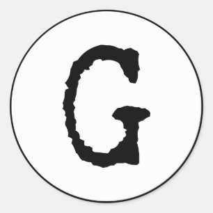 Adesivo Redondo Letra G