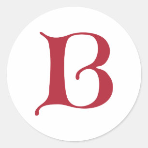 Adesivo Redondo Letra gótico inglesa B do monograma