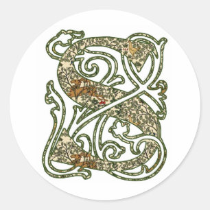 Adesivo Redondo Letra iluminada "S"