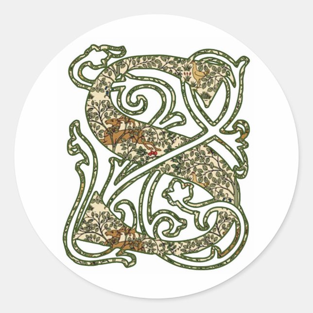 Adesivo Redondo Letra iluminada "S" (Frente)