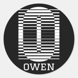 ADESIVO REDONDO LETRA INICIAL O - ALFABETO NAME O