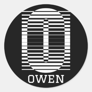 ADESIVO REDONDO LETRA INICIAL O - ALFABETO NAME O