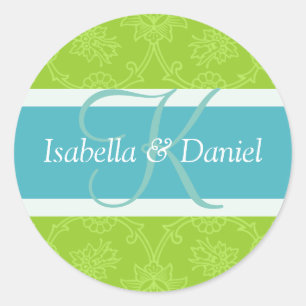 Adesivo Redondo Letra K Para Selos De Convite Para Casamento