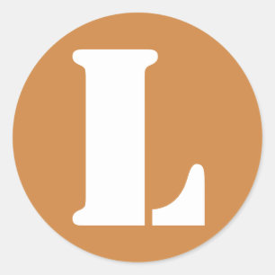 Adesivo Redondo Letra L Peru: Dourado lápis alfabético por Janz