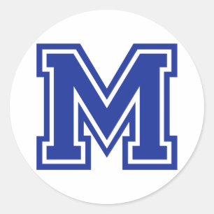 Adesivo Redondo Letra M