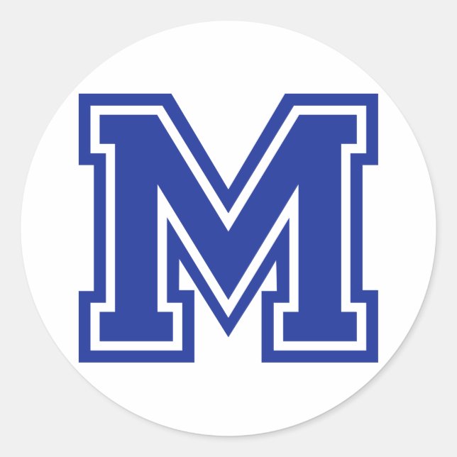 Adesivo Redondo Letra M (Frente)