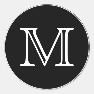 Adesivo Redondo Letra Monograma