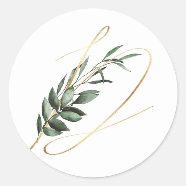 Adesivo Redondo letra monograma de inverno xmas (Frente)