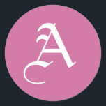 Adesivo Redondo Letra Monogramas Stickers<br><div class="desc">Letra Monograma Personalizada com Autocolantes. Altere a cor clicando no link "personalizá-la".</div>