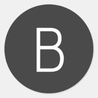 Letra Negra Inicial Monograma Moderno