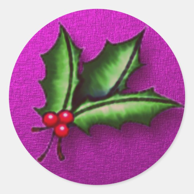 Adesivo Redondo Letra ouro Holly Sticker Seal (Frente)