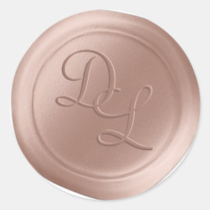 Adesivo Redondo Letra Pink Dogwood 2 Monogramx Seal