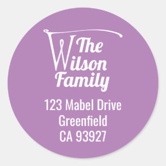 Adesivo Redondo Letra W do nome da família