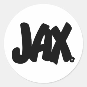 Adesivo Redondo Letras de JAX