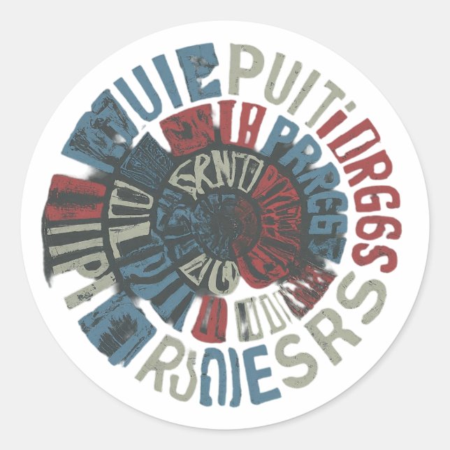 Adesivo Redondo Letras de Música (Frente)