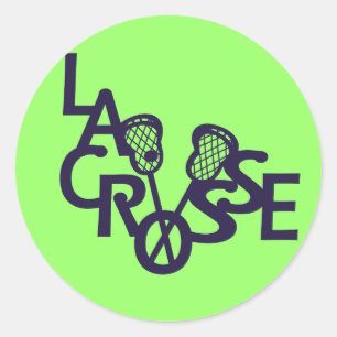 Adesivo Redondo Letras do Lacrosse