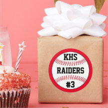 Letras Escolares de Baseball, Nome da Equipe e Núm