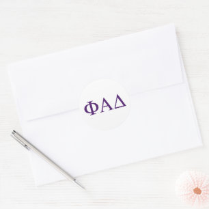 Adesivo Redondo Letras Gregas Phi Alpha Delta
