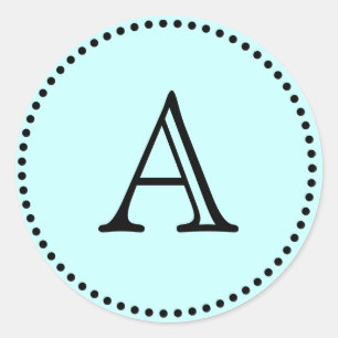 Adesivo Redondo Letras Monogramas