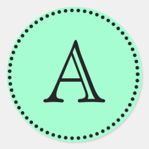 Adesivo Redondo Letras Monogramas