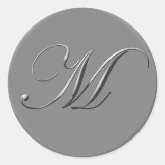 Adesivo Redondo letras prateadas