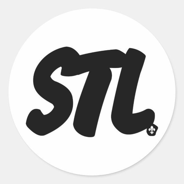 Adesivo Redondo Letras STL (Frente)