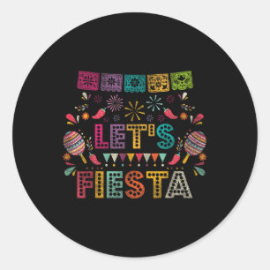 Adesivo Redondo Lets Fiesta México