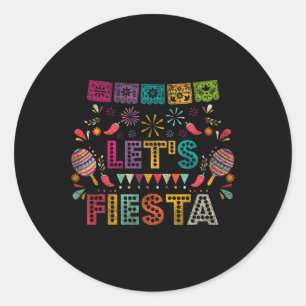 Adesivo Redondo Lets Fiesta México