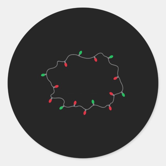 Adesivo Redondo Lets Get Lit Funny Christmas Quote  (Frente)