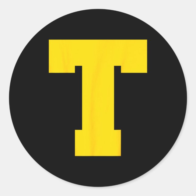 Adesivo Redondo Letter T Christmas Thanksgiving Costume  (Frente)