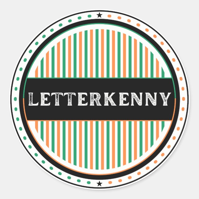 Adesivo Redondo Letterkenny City Pride Emblem – Irish Identity (Frente)