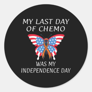 Adesivo Redondo Leucemia Cancer sanguíneo EUA Bandeira Americana I