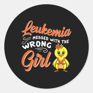 Adesivo Redondo Leucemia Mensagada Com A Garota Errada Pintinho Aw