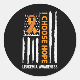 Adesivo Redondo Leucemia Sensibilização Leucemia Cancer Usa Bandei
