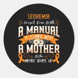 Adesivo Redondo LEUKEMIA não vem com um manual