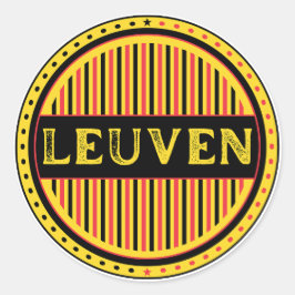 Adesivo Redondo Leuven City Pride Emblem – Belgian Identity