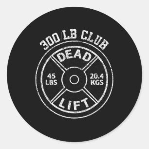 Adesivo Redondo Levantamento de Peso de 136 Kg Clube de Levantamen