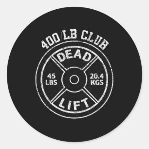 Adesivo Redondo Levantamento de Peso de 180 Kg Clube de Academia d