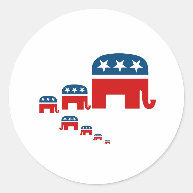 Adesivo Redondo Levantando-os republicanos (Frente)