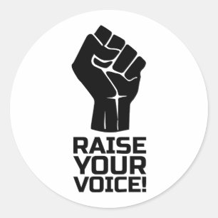 Adesivo Redondo Levante Sua Voz 1 B