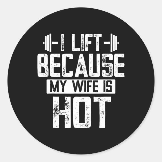 Adesivo Redondo Levanto Porque Minha Esposa Está Quente 9 (Frente)