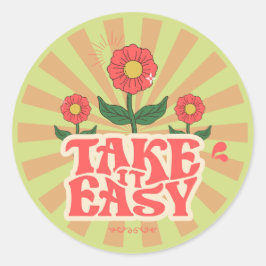 Adesivo Redondo leve com calma