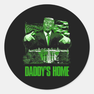 Adesivo Redondo Leve o Pai Americano Ck para casa Funny Trump Rua