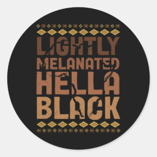 Adesivo Redondo Levemente Melanizado Hella História Negra Melanina