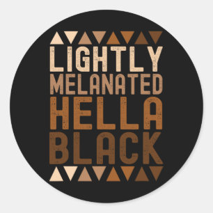 Adesivo Redondo Levemente Melanizado Hella História Negra Melanina
