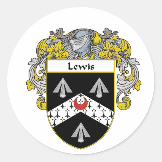 Adesivo Redondo Lewis Casaco de Braços (Mantled)