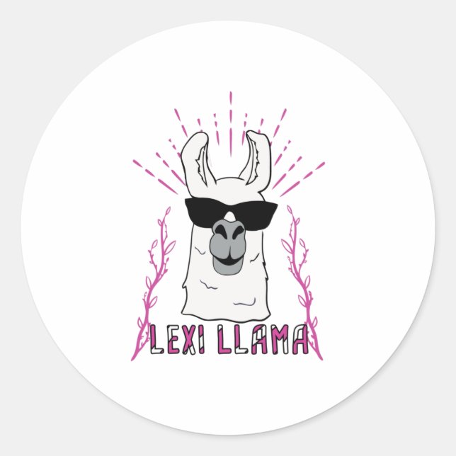 Adesivo Redondo Lexi Llama (Frente)